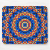 Tapis De Souris Mandala orange bleu (Devant)