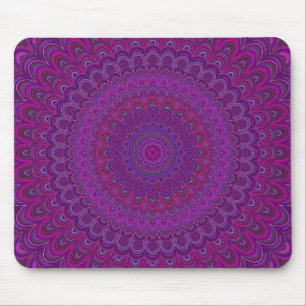 Tapis De Souris Mandala pourpre de fleur