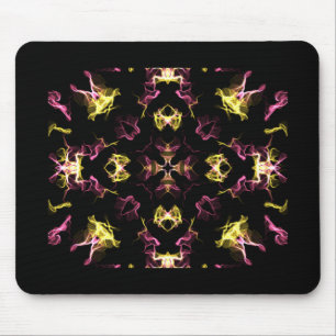Tapis De Souris Mandala rose et jaune éblouissant