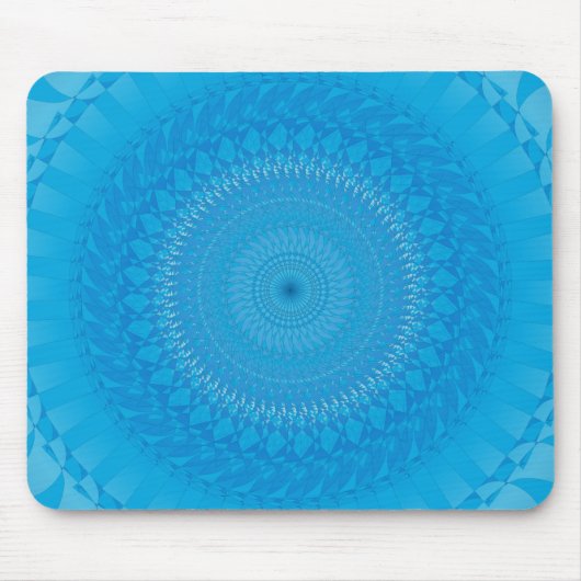 Tapis De Souris Mandala Soleil Bleu clair (Devant)