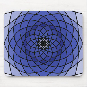 Tapis De Souris Mandala Spirale Bleue