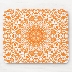 Tapis De Souris Mandala Tribal Orange