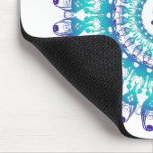 Tapis De Souris Mandala turquoise ethnique. monogramme (Coin)