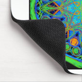 Tapis De Souris Mandala Vert Bleu (Coin)