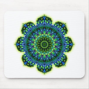 Tapis De Souris Mandala vert bleu
