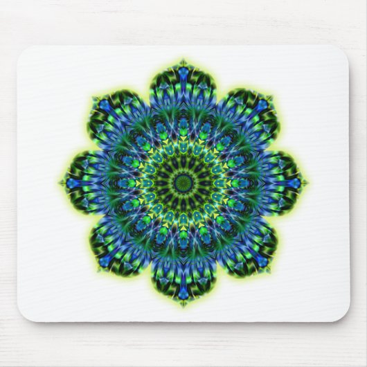 Tapis De Souris Mandala vert bleu (Devant)