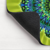 Tapis De Souris Mandala vert bleu | fleur vert clair (Coin)
