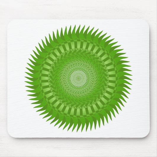 Tapis De Souris Mandala vert Soleil (Devant)
