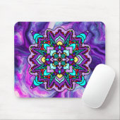 Tapis De Souris Mandala violet et noir de couleur mystique (Avec souris)
