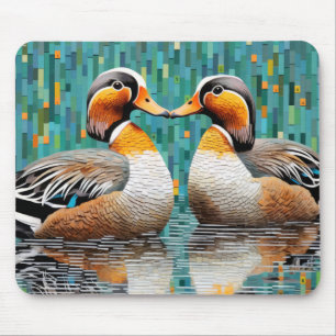 Tapis De Souris Mandarin Canard Animal Bird Décor Art