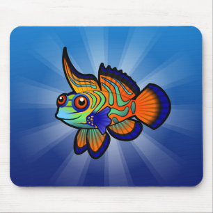 Tapis De Souris Mandarin cartoon / poisson dragonnet