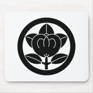Tapis De Souris Mandarin orange dans un cercle