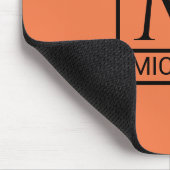 Tapis De Souris Mandarin Orange Souris Pad avec Initial & Nom (Coin)