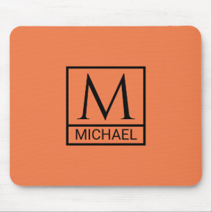 Tapis De Souris Mandarin Orange Souris Pad avec Initial & Nom