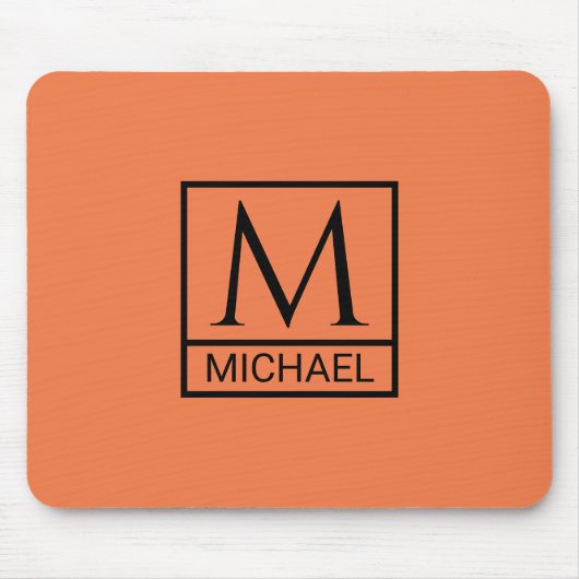 Tapis De Souris Mandarin Orange Souris Pad avec Initial & Nom (Devant)