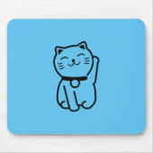 Tapis De Souris Maneki neko chanceux chat japonais chaton toujours (Devant)