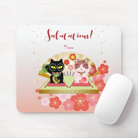Tapis De Souris Maneki Neko Lucky Poiluna (Avec souris)