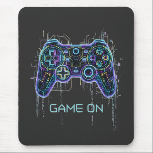 Tapis De Souris Manette de jeu Cyberpunk - Technologie de jeu néon