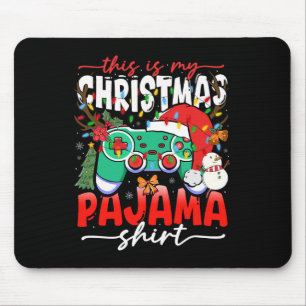 Tapis De Souris Manette De Jeu Vidéo C'est Mon Pyjama De Noël