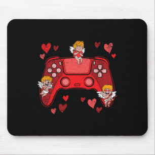 Tapis De Souris Manette de jeu vidéo cœur Saint-Valentin Mignon