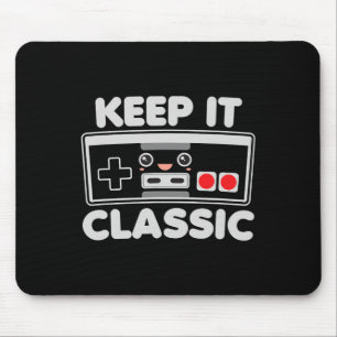 Tapis De Souris Manette de jeu vidéo Gardez-le clic humour 80 rétr