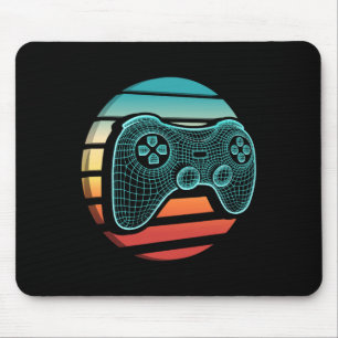 Tapis De Souris Manette de jeu vidéo rétro vintage Joueur de jeux 