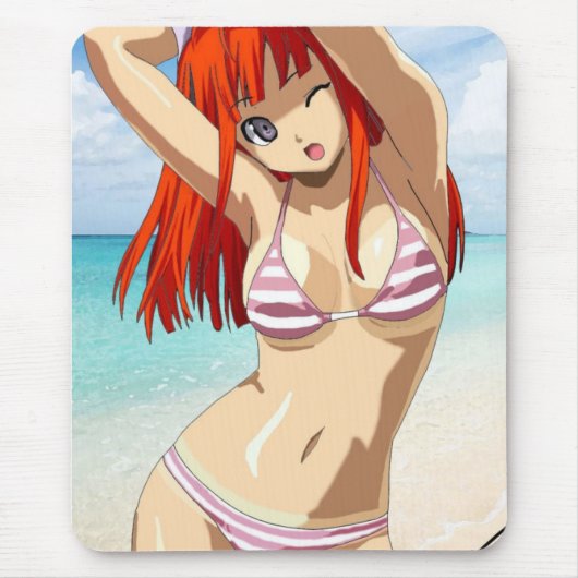 Tapis De Souris Manga beach girl (Devant)