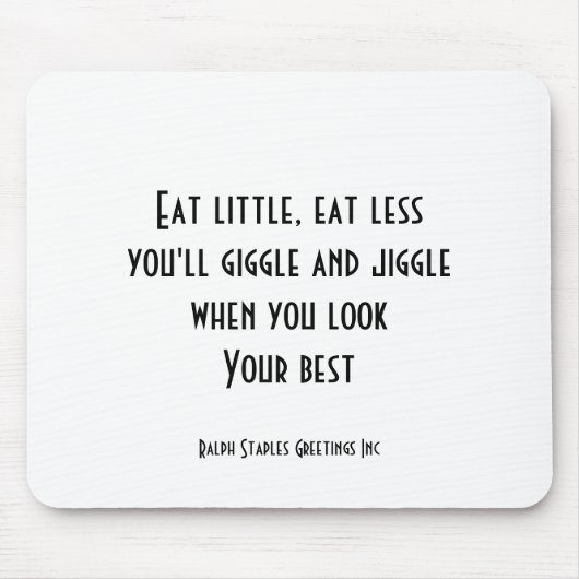 Tapis De Souris Mange un peu (Devant)