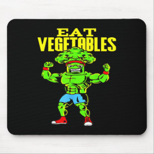 Tapis De Souris Manger des légumes Drôle de brocoli Fitness Force