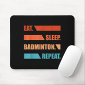 Tapis De Souris Manger Dormir Badminton Répéter (Avec souris)
