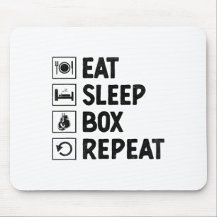 Tapis De Souris Manger Dormir Boxe Répéter Boxeur Sports Force Ath