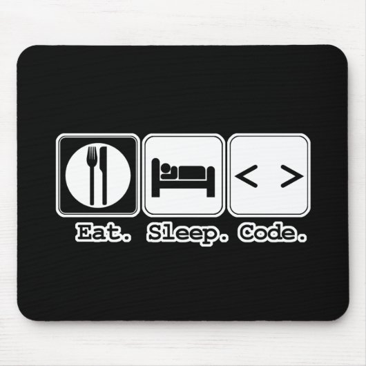 Tapis De Souris manger dormir coder (Devant)