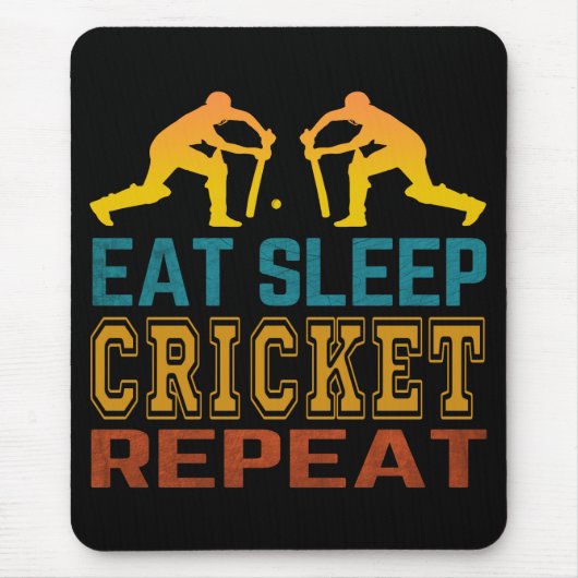 Tapis De Souris Manger Dormir Cricket Répéter (Devant)