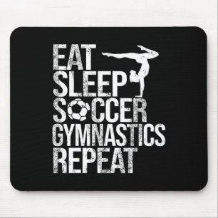 Tapis De Souris Manger Dormir Football Gymnastique Répéter Sport J