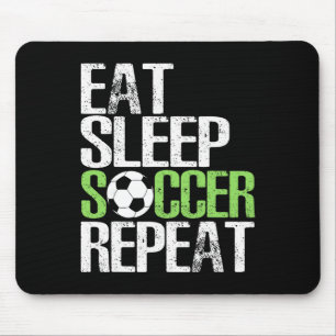 Tapis De Souris Manger Dormir Football Répéter Cool Sport Joueur C