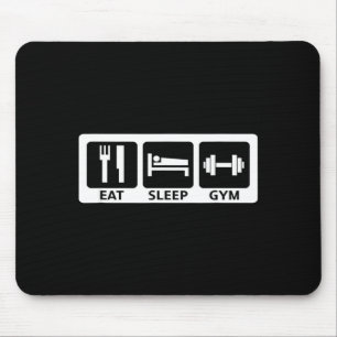 Tapis De Souris Manger Dormir Gym Entraîneur de Fitness Cadeau de