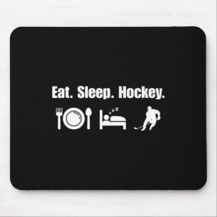 Tapis De Souris Manger Dormir Hockey