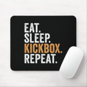 Tapis De Souris Manger Dormir Kickbox Répéter Drôle Kickboxing (Avec souris)