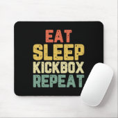 Tapis De Souris Manger Dormir Kickbox Répéter Kickboxing Kick Boxi (Avec souris)