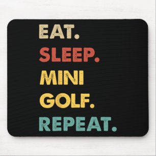 Tapis De Souris Manger Dormir Mini-golf Répéter Drôle Amateur de M