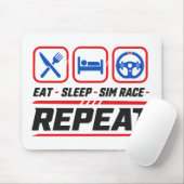 Tapis De Souris Manger dormir sim course répéter pour les fans de (Avec souris)