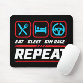 Tapis De Souris Manger dormir sim course répéter pour les fans de (Avec souris)