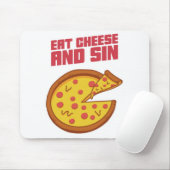 Tapis De Souris Manger du fromage et pécher (Avec souris)