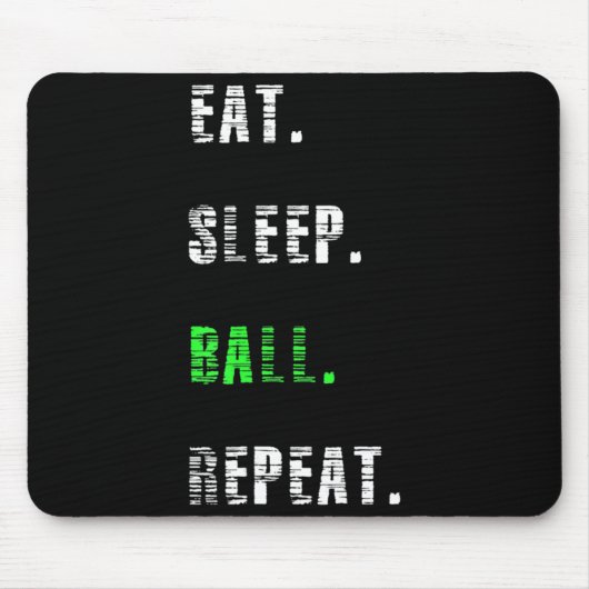 Tapis De Souris Manger Sleep Ball Répéter Basketball Cadeau (Devant)