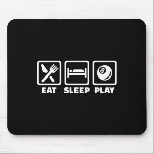 Tapis De Souris Manger Sleep Jouer Billard