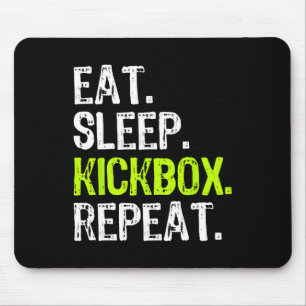 Tapis De Souris Manger Sleep Kickbox Répéter Kickboxing Boxing Fu