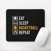 TAPIS DE SOURIS MANGER SOMMEIL BASKETBALL RÉPÉTER (Avec souris)