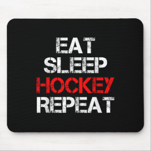 Tapis De Souris Manger Sommeil Hockey Répéter Patinage Sur Champ D