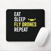 Tapis De Souris Mangez des drones de drones de sommeil Répéter dro (Avec souris)