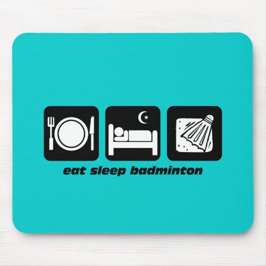 Tapis De Souris mangez le badminton de sommeil (Devant)